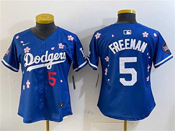 Youth Los Angeles Dodgers #5 Freddie Freeman Royal 2025 Tokyo Series Limited Stitched Jersey->mlb youth jerseys->MLB Jersey